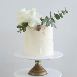 White and Gold Cake